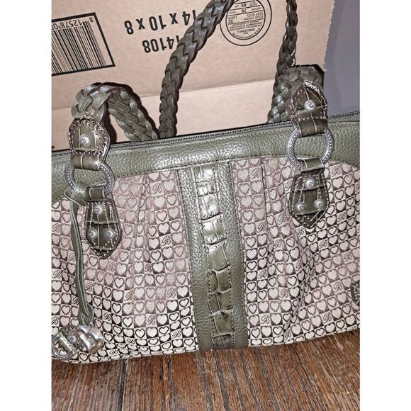 Brighton D451548 Moss Joanna Bag Retired 2010 Purse Handbag Paperwork RARE - Picture 5 of 12